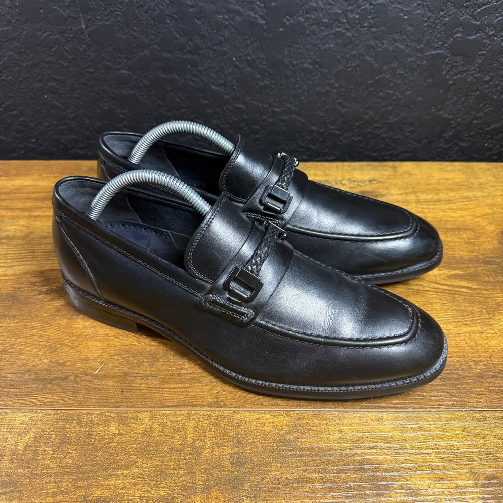 Cole Haan Grand 360 Braided Bit Black Leather Loafer Mens Size 10.5 M